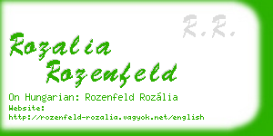 rozalia rozenfeld business card